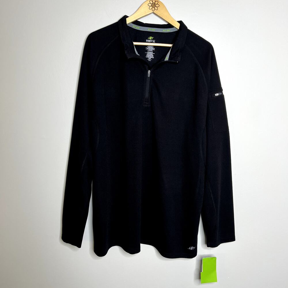 Nordic Track Black 1/4 Zip Long Sleeve Shirt